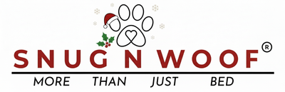 Snug n Woof Christmas Logo with Black Tagline